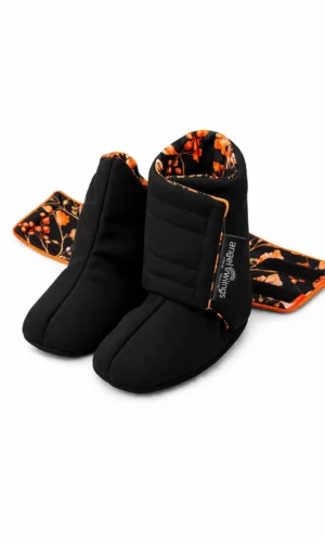 pár dětských softshellových capáčků - válenek černé barvy